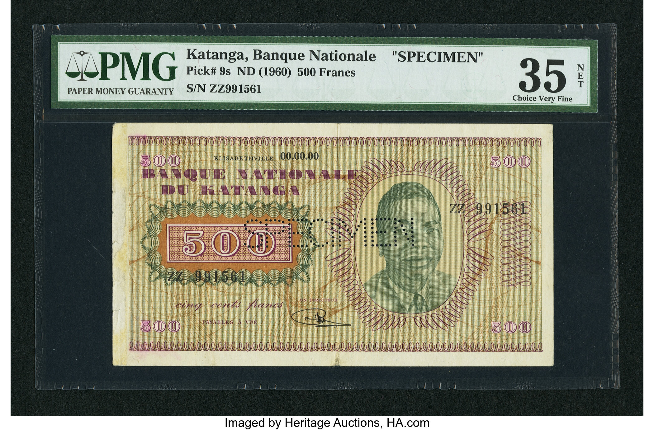 image for: Katanga  500 francs(B207a)