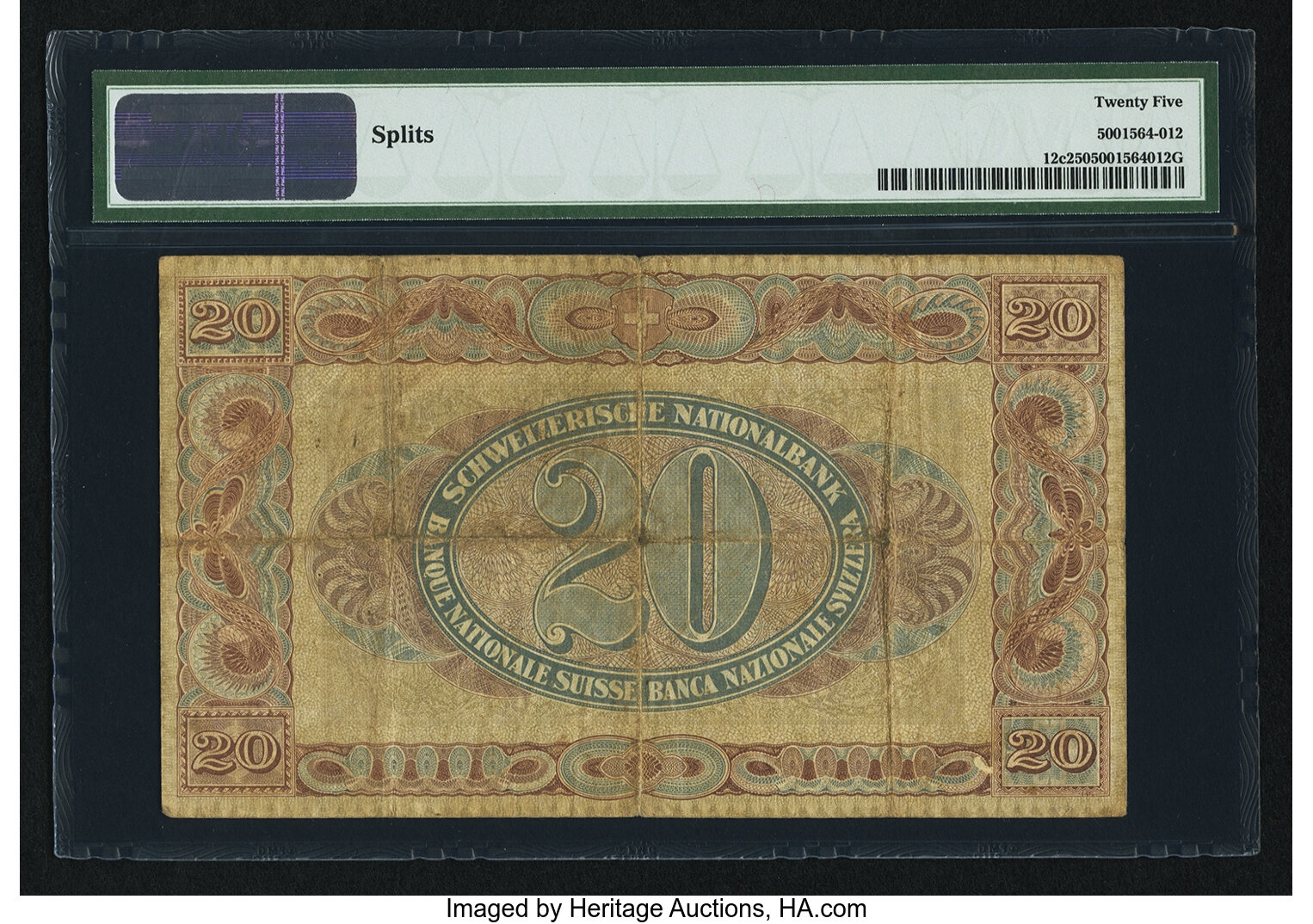 image for: Switzerland  20 francs (B307et)
