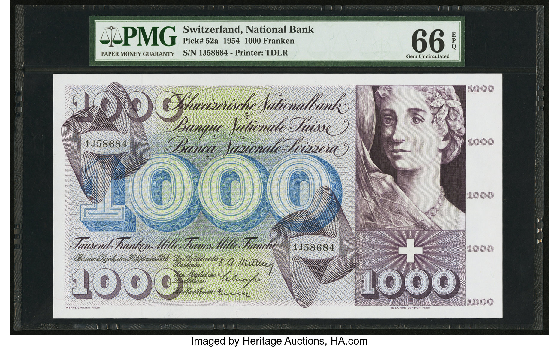 image for: Switzerland  1,000 francs (B336g)