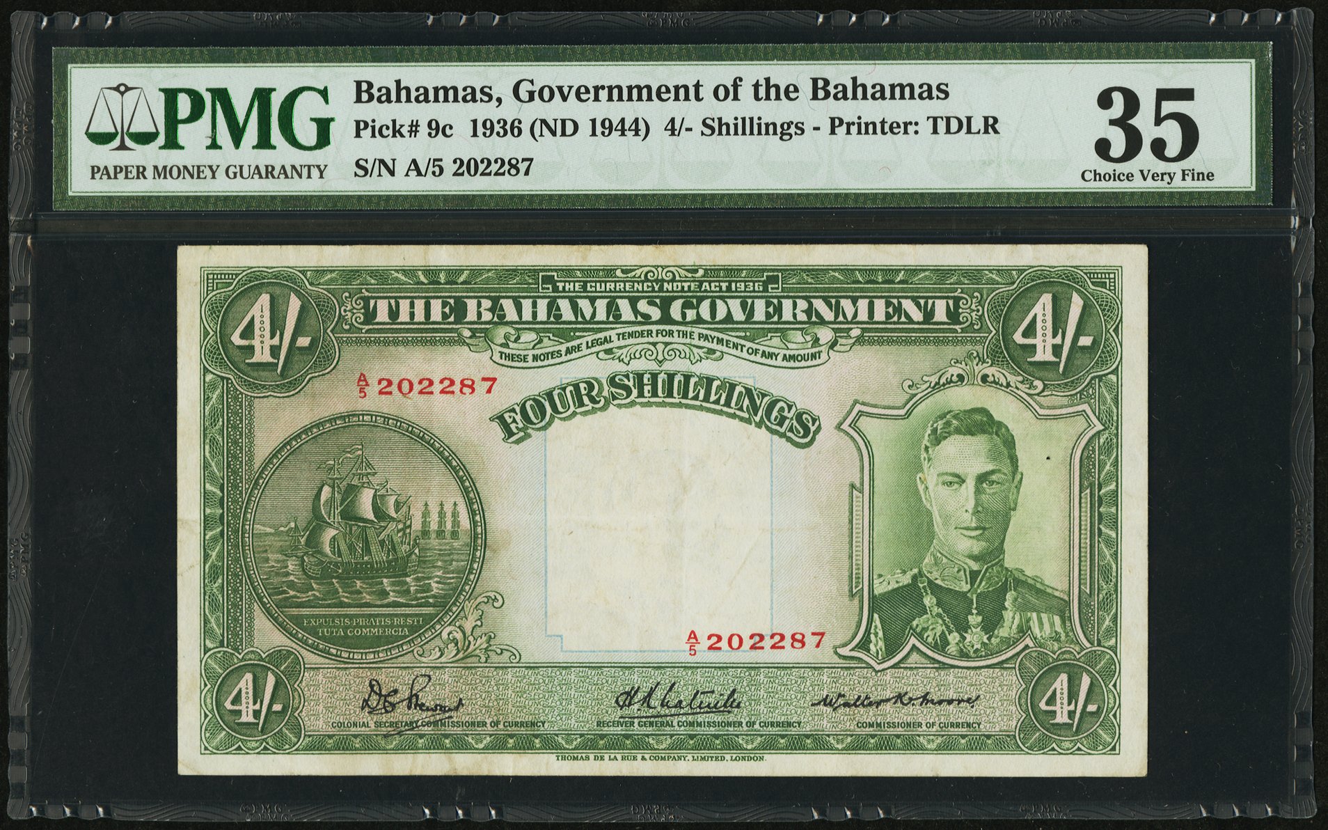 image for: Bahamas  4 shillings(B108b)