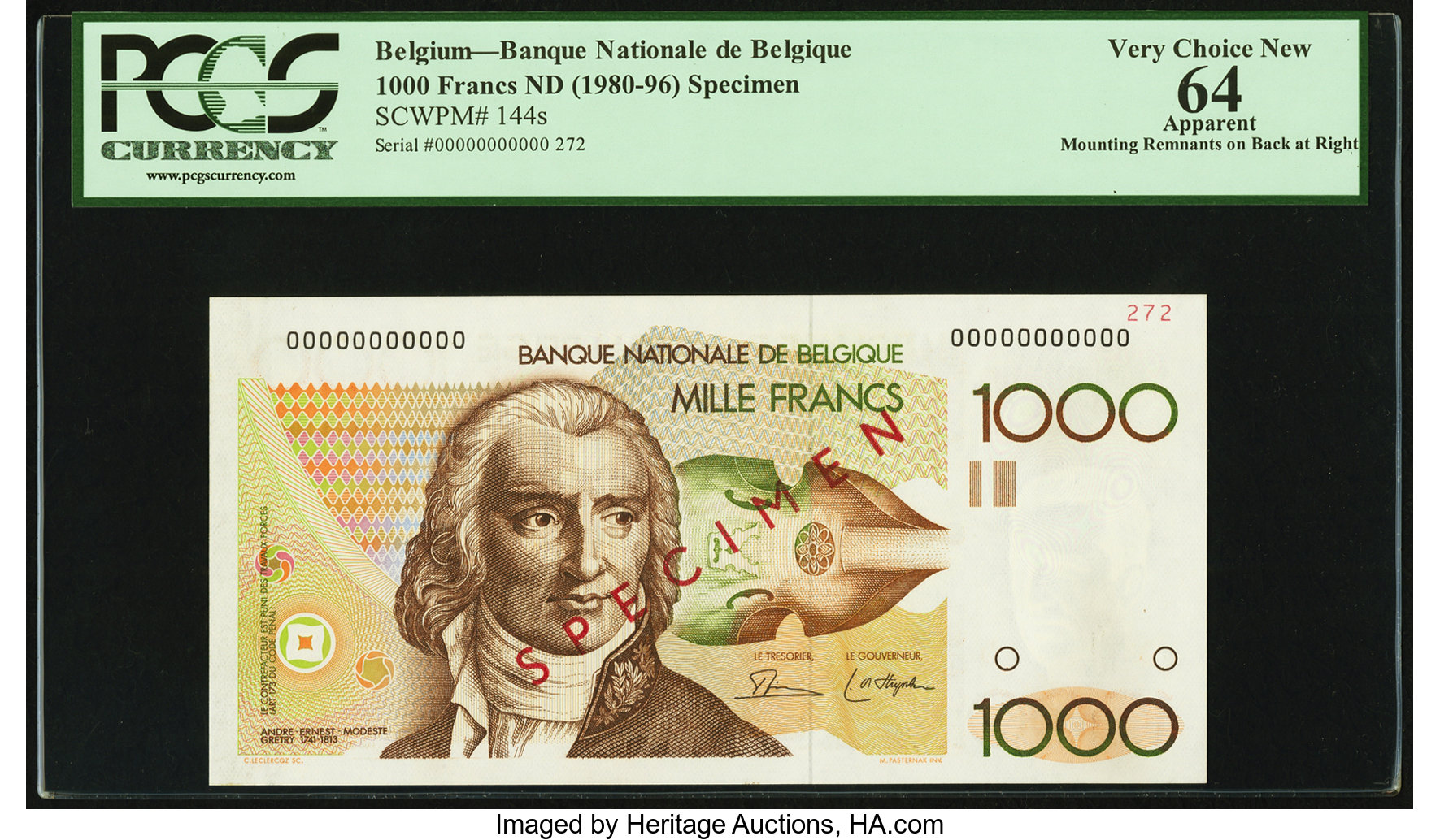 image for: Belgium  1,000 francs (B587c)
