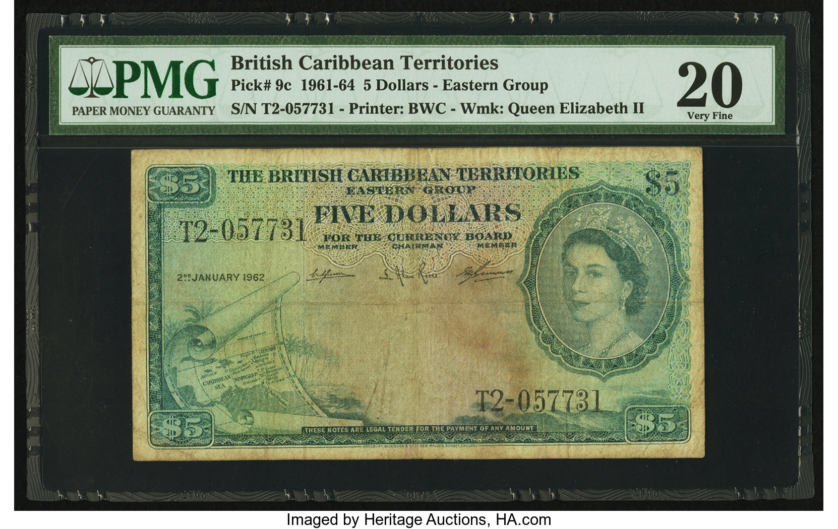 image for: British Caribbean Territories  5 dollars(B109i)