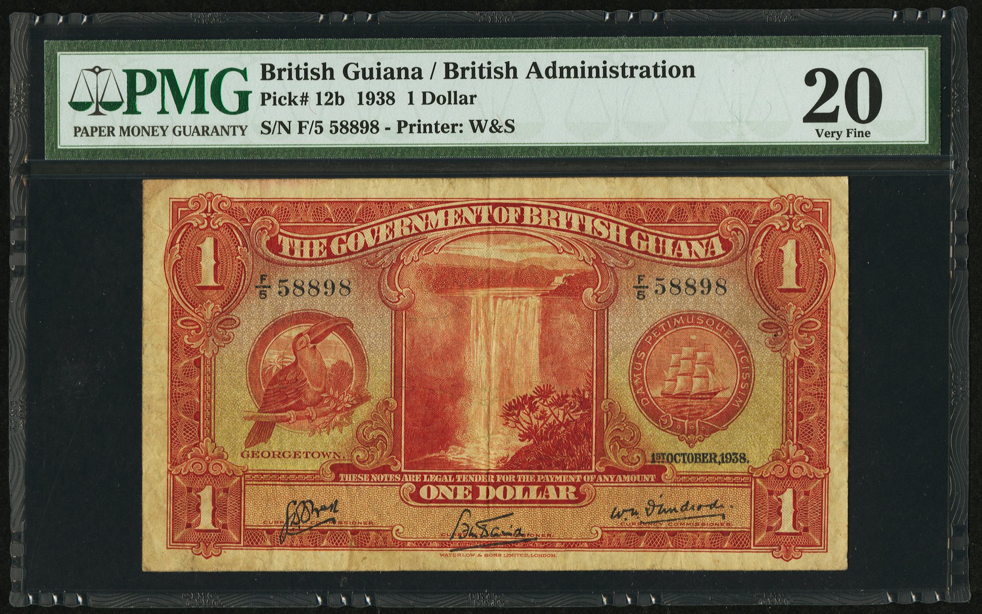 image for: British Guiana  1 dollar(B107c)