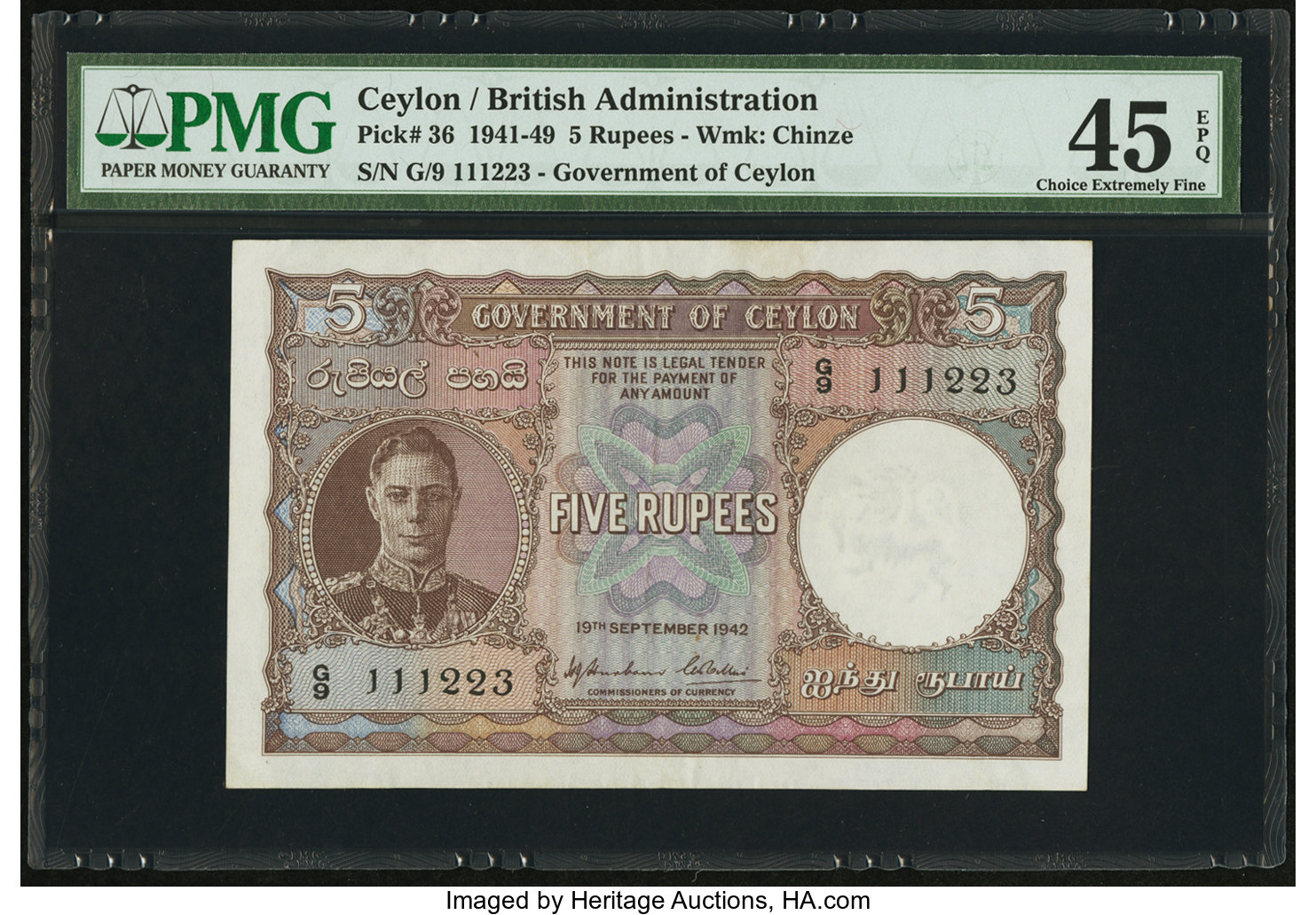 image for: Ceylon  10 rupees (B229g)
