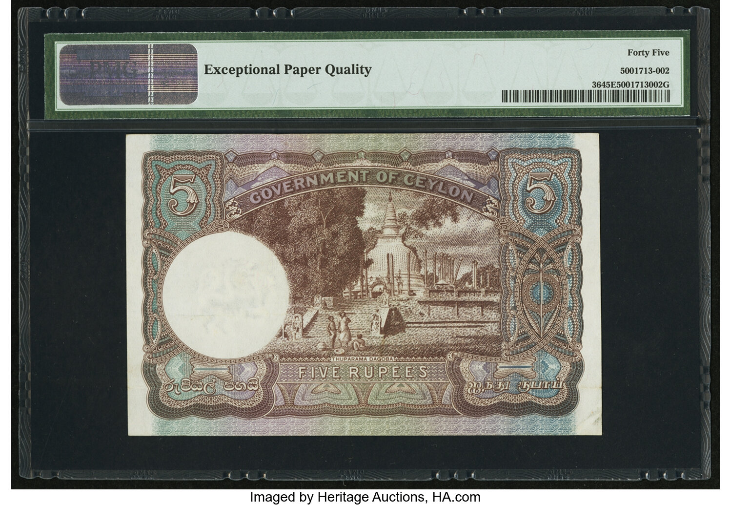 image for: Ceylon  5 rupees (B228g)