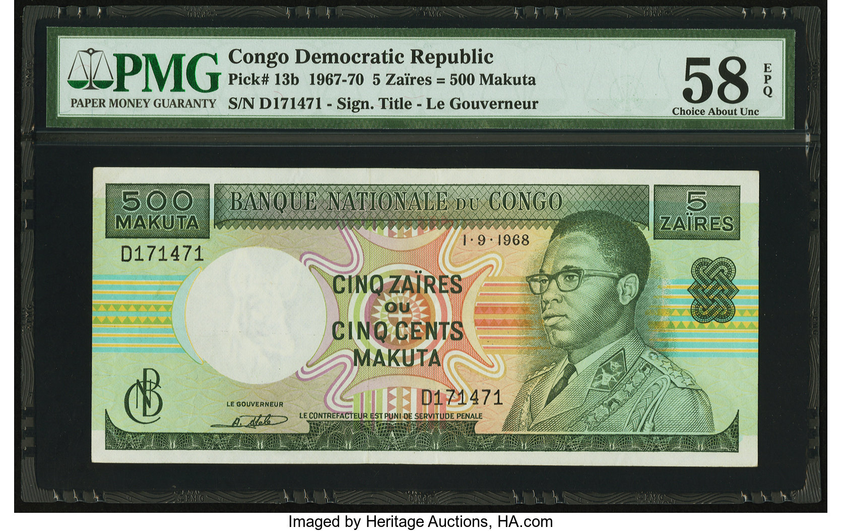 image for: Congo Democratic Republic  5 za?res / 500 makuta(B210c)