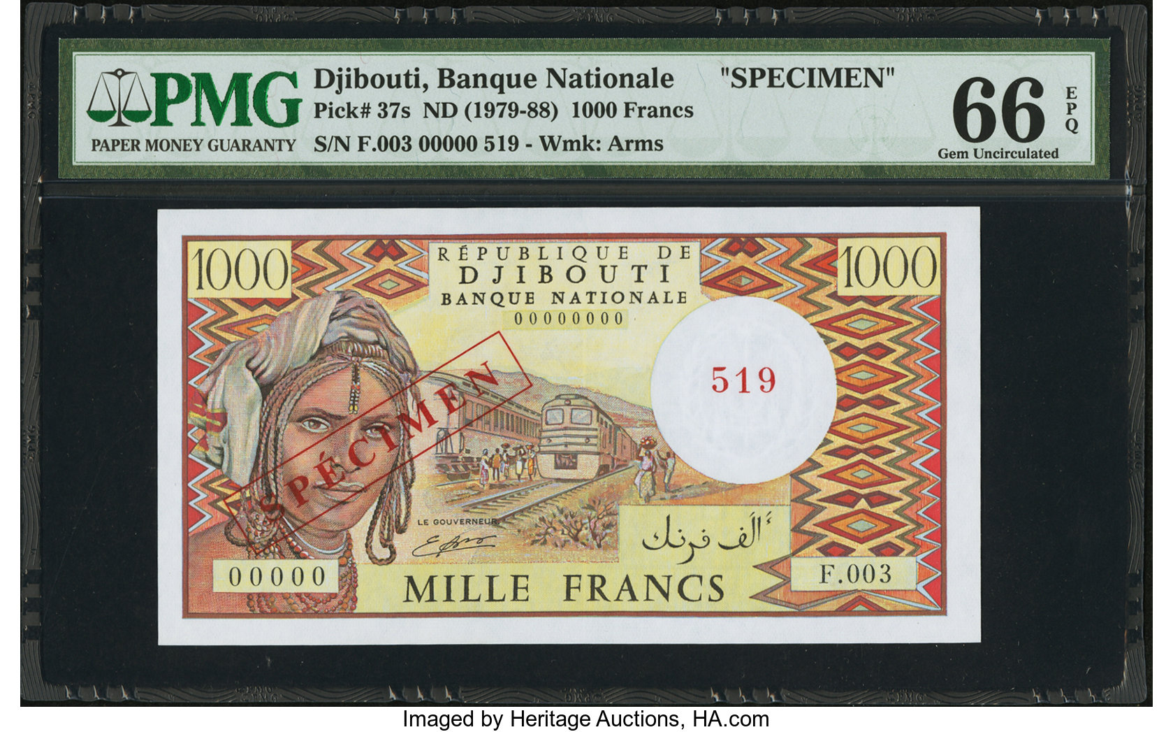 image for: Djibouti  1,000 francs (B102b)