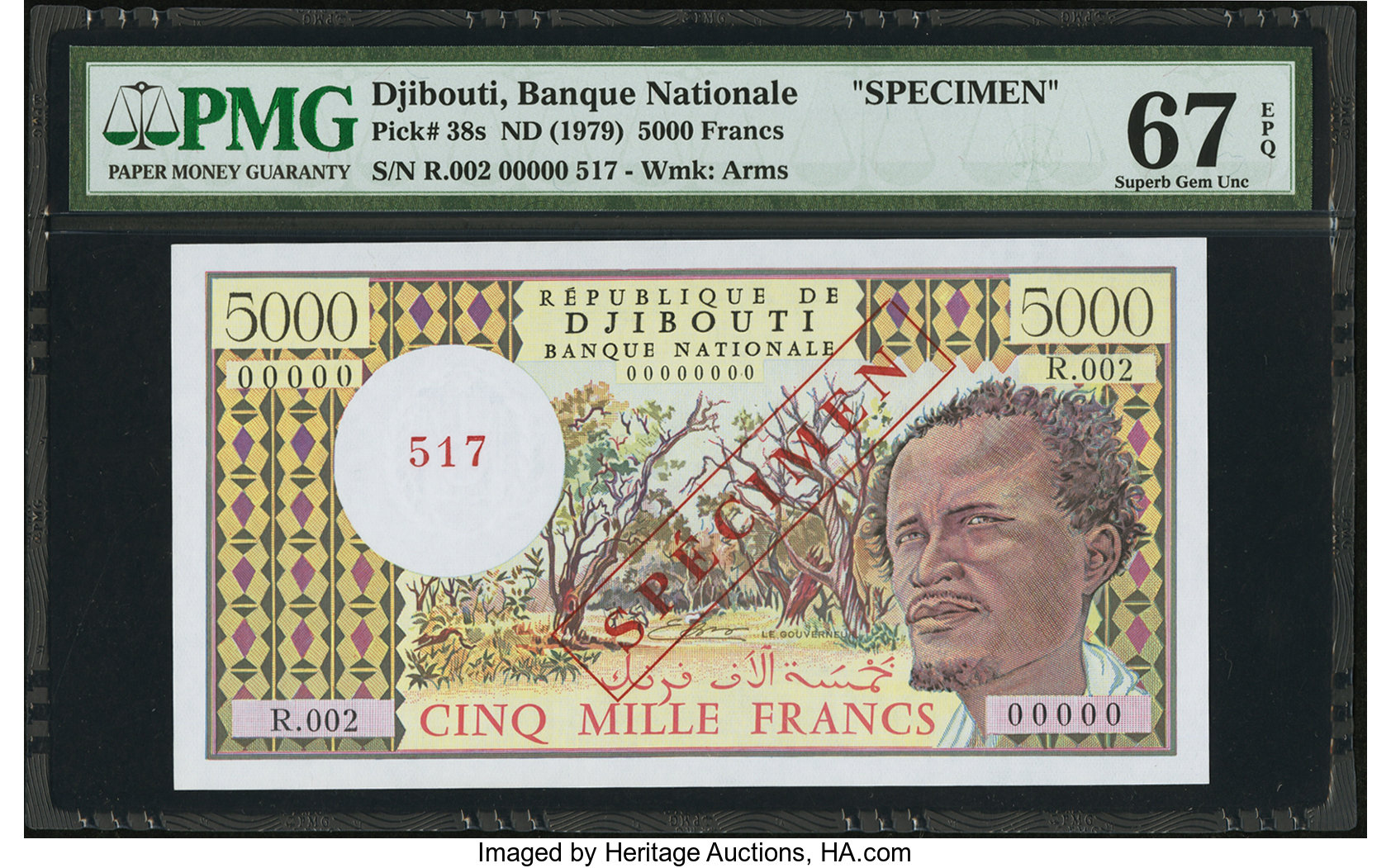 image for: Djibouti  5,000 francs (B103c)