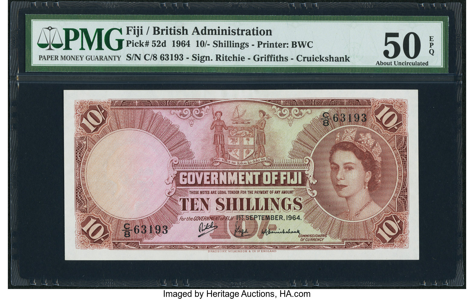 image for: Fiji  10 shillings (B329c)