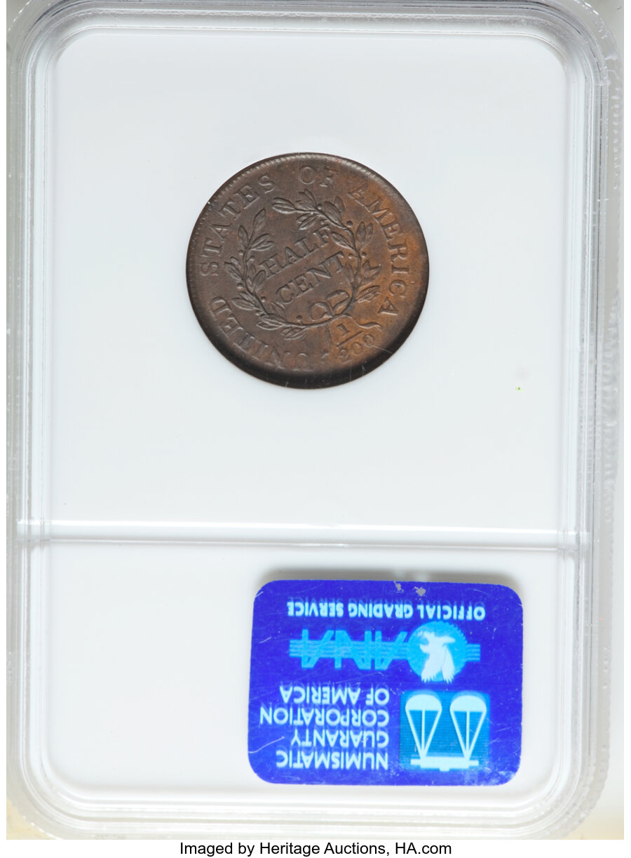 1806 1/2c Small 6, No Stems MS BN MS60 BN thumbnail 2