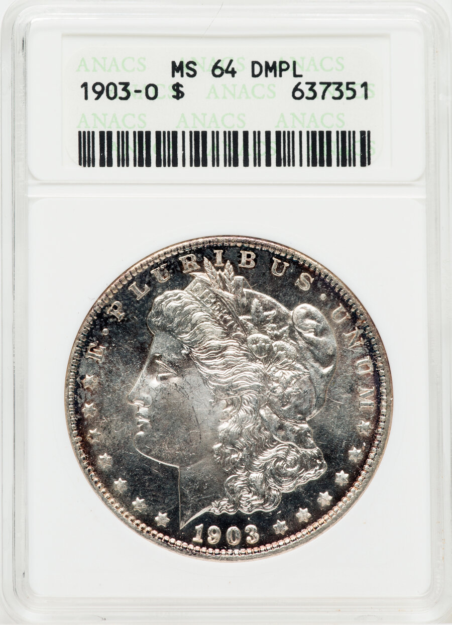 image for: 1903-O $1 MS64 Deep Mirror Prooflike ANACS.  ...