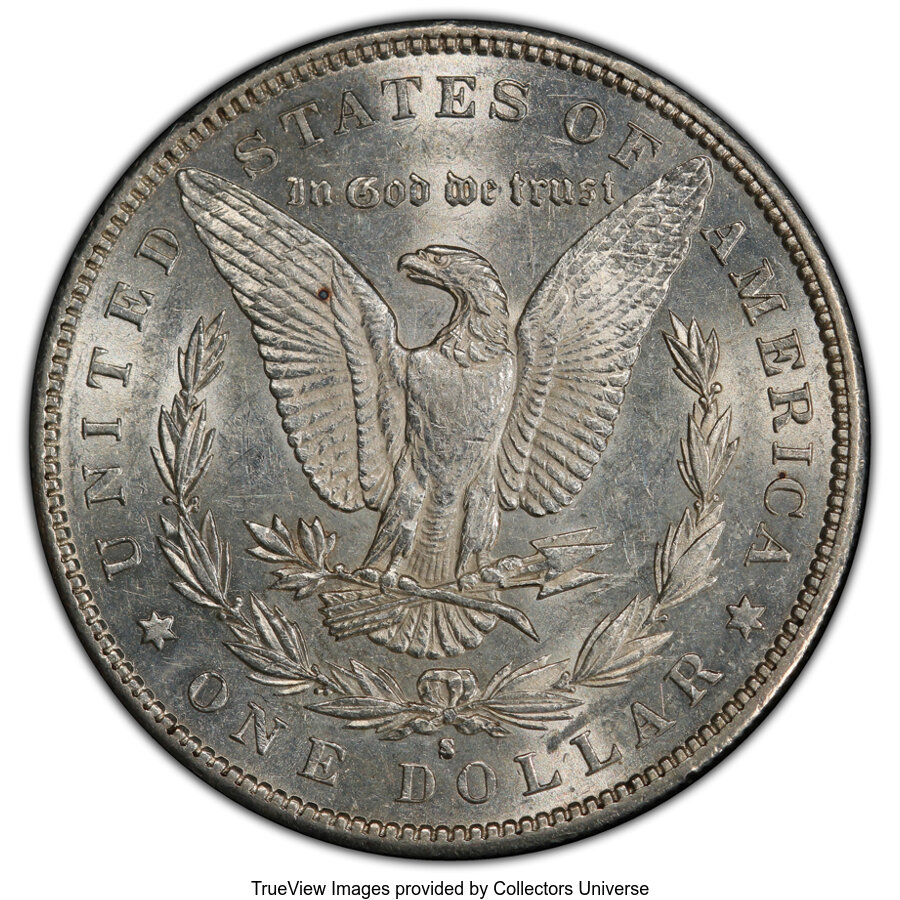 image for: 1892-S $1 Tripled Hair, VAM-8, AU55 PCGS. Hit List Variety. PCGS Population: (2/1 and 0/0+). NGC Census: (0/0 and 0/0+). AU...