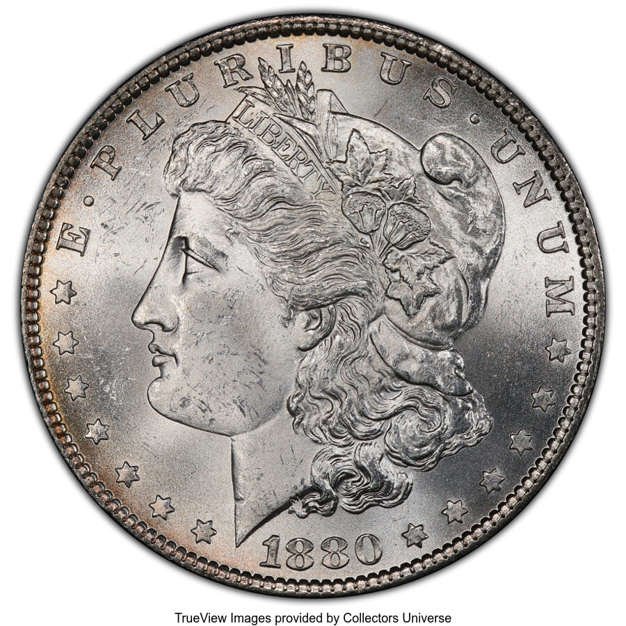 image for: 1880/9 $1 Overdate VAM-25 0/9, Hit List 40,  MS64 PCGS. PCGS Population: (24/16 and 1/2+). NGC Census: (0/0 and 0/0+). MS64...