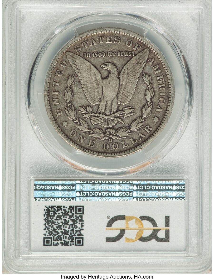 image for: 1889-O $1 Clashed E, VAM-1A, Top 100, VF20 PCGS. PCGS Population: (3/99). NGC Census: (0/37). CDN: $100 Whsle. Bid for NGC/...