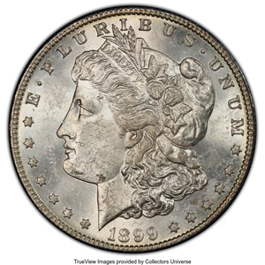 image for: 1899-S $1 Doubled Date, VAM-7, Top 100, MS62 PCGS. PCGS Population: (18/71 and 0/1+). NGC Census: (23/37 and 0/0+). CDN: $6...