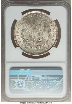 image for: 1921-D $1 Unicorn, VAM-1N2, AU58 NGC. Hit List-40 Variety. NGC Census: (0/0). PCGS Population: (17/46). CDN: $65 Whsle. Bid...