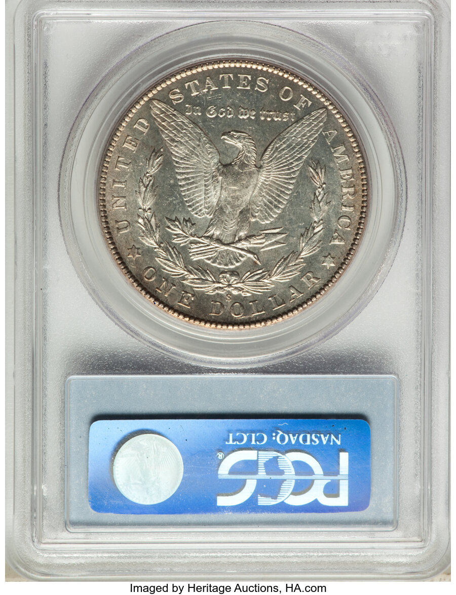 image for: 1902-S $1 MS64 Prooflike PCGS. PCGS Population: (11/1). NGC Census: (3/1). CDN: $3,800 Whsle. Bid for NGC/PCGS MS64. Mintag...