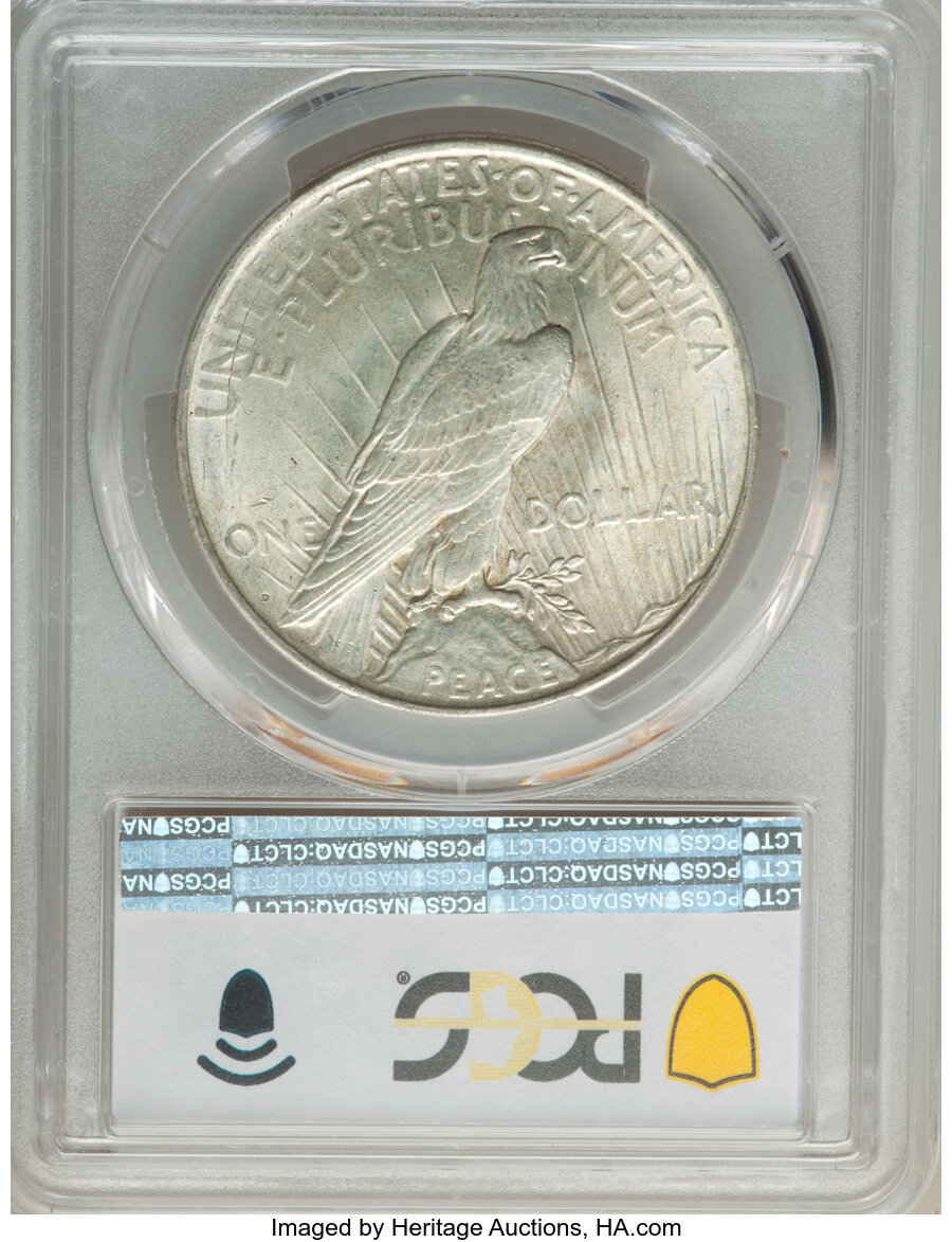 image for: 1923-D $1 VAM 1E, Extra Hair AU58 PCGS. Elite 30. PCGS Population: (2/9). NGC Census: (0/0). CDN: $155 Whsle. Bid for NGC/P...