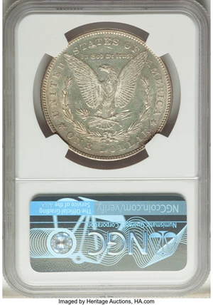 image for: 1879-S $1 Reverse of 1878, VAM-25, AU55 NGC. Top 100 Variety. NGC Census: (0/0). PCGS Population: (15/21). AU55. ...