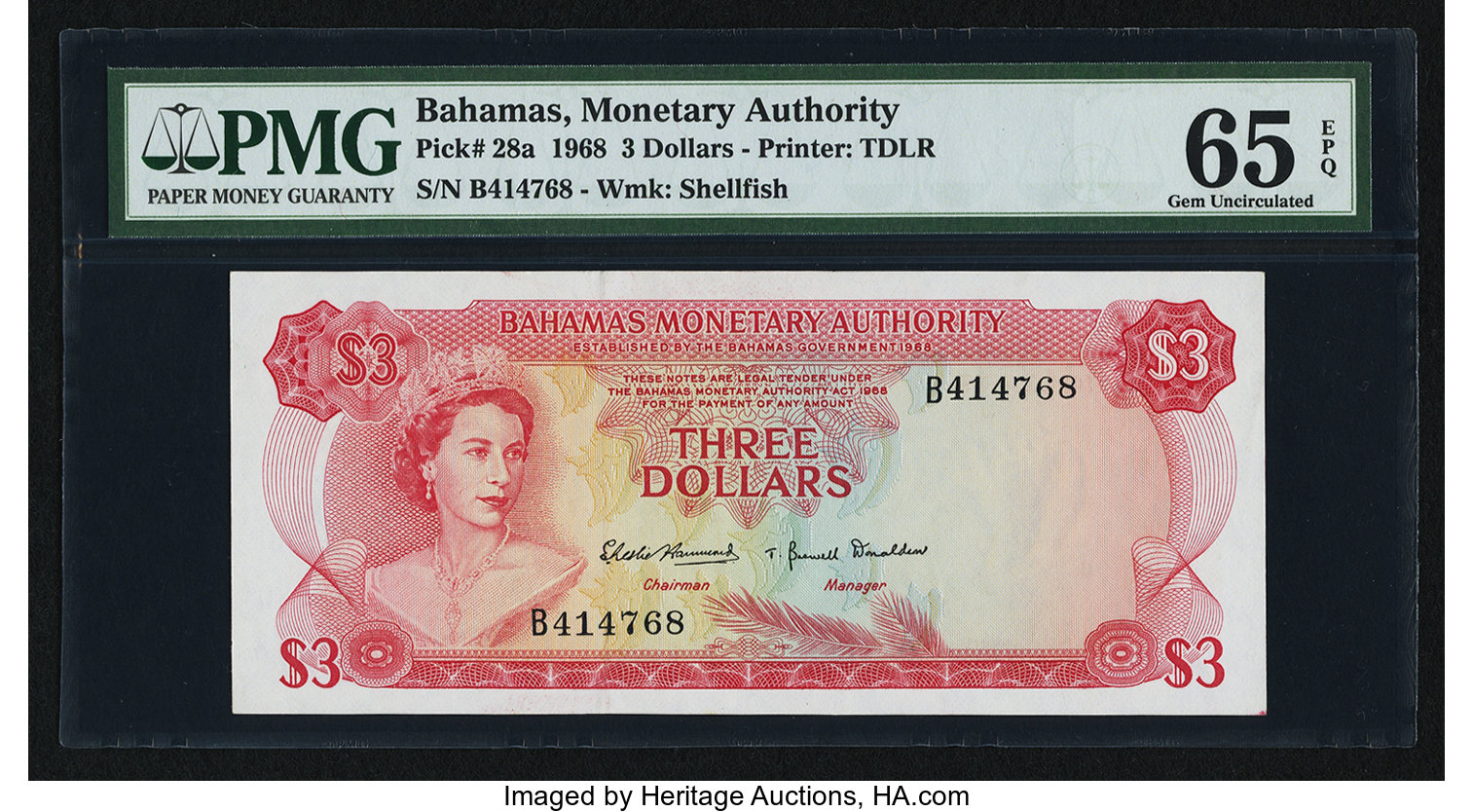 image for: Bahamas  3 dollars (B203as1)
