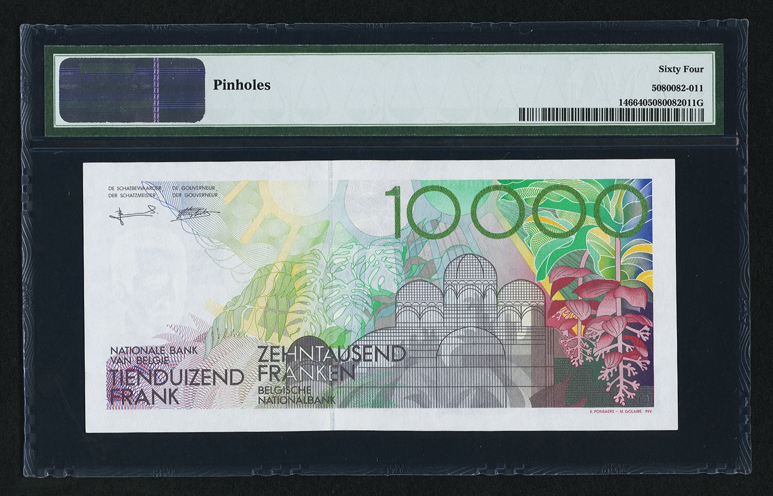 image for: Belgium  10,000 francs (B589as)