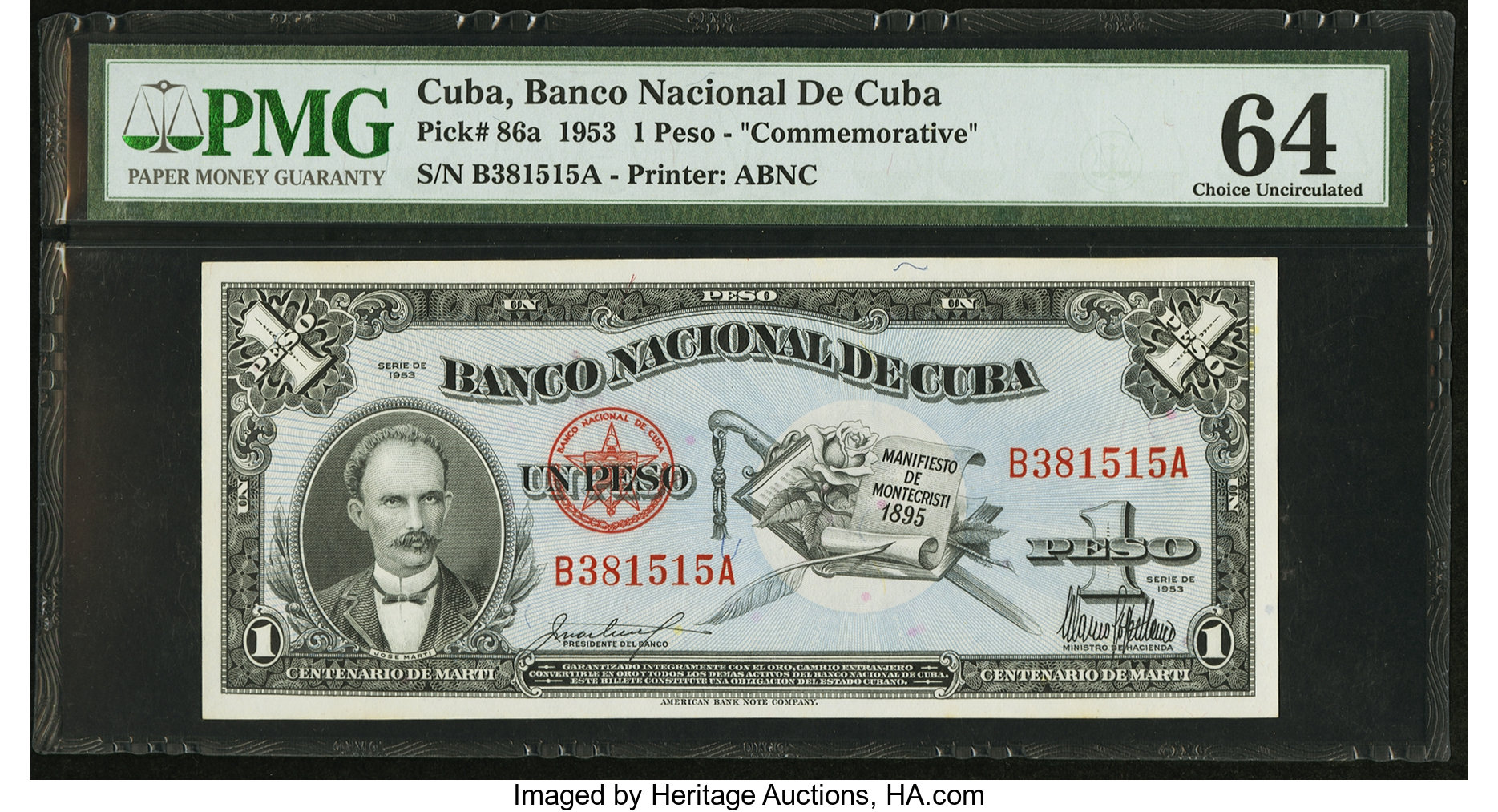 image for: Cuba  1 peso (B810as)