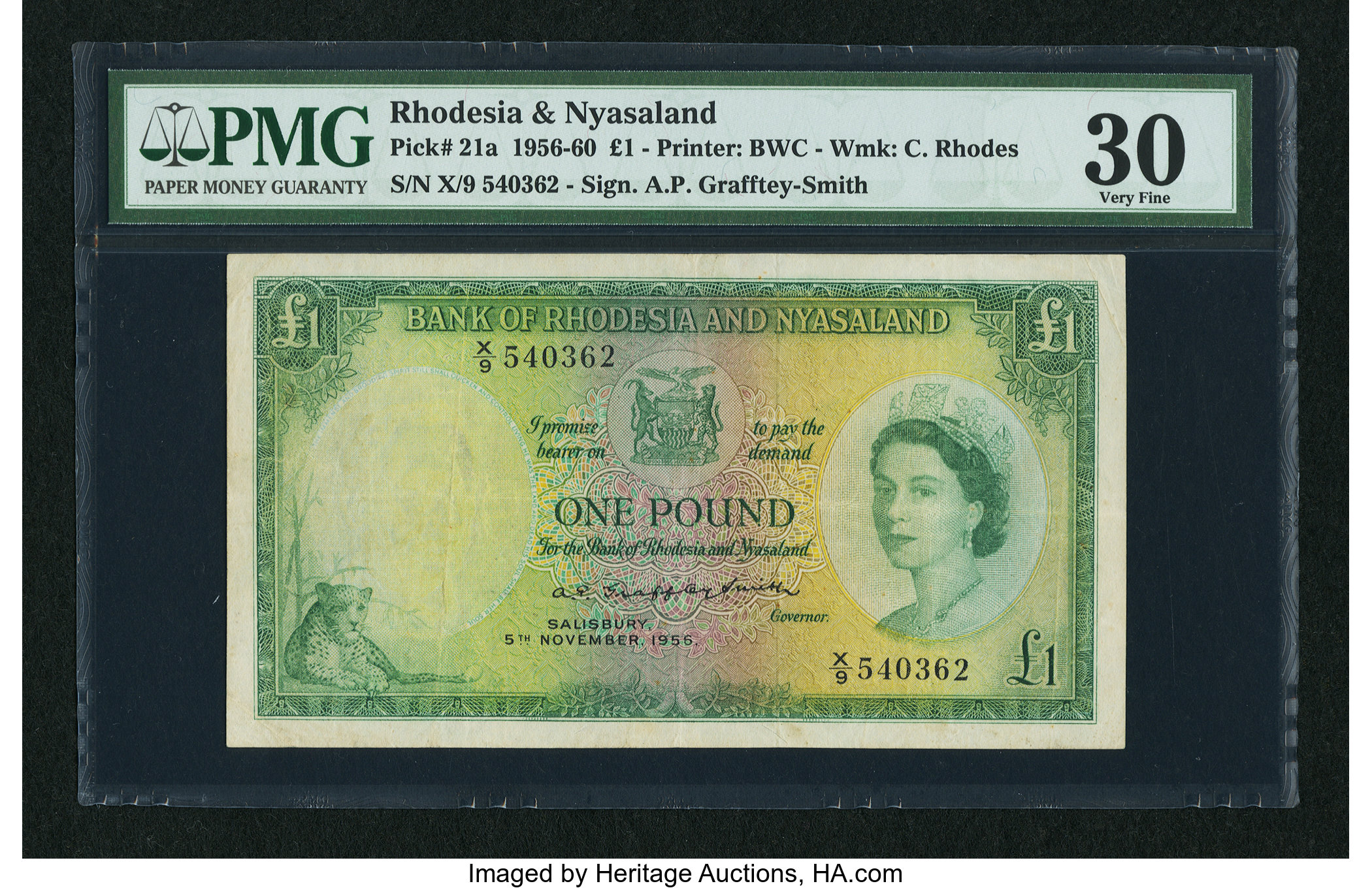 image for: Rhodesia and Nyasaland  1 pound(B102a1bs)