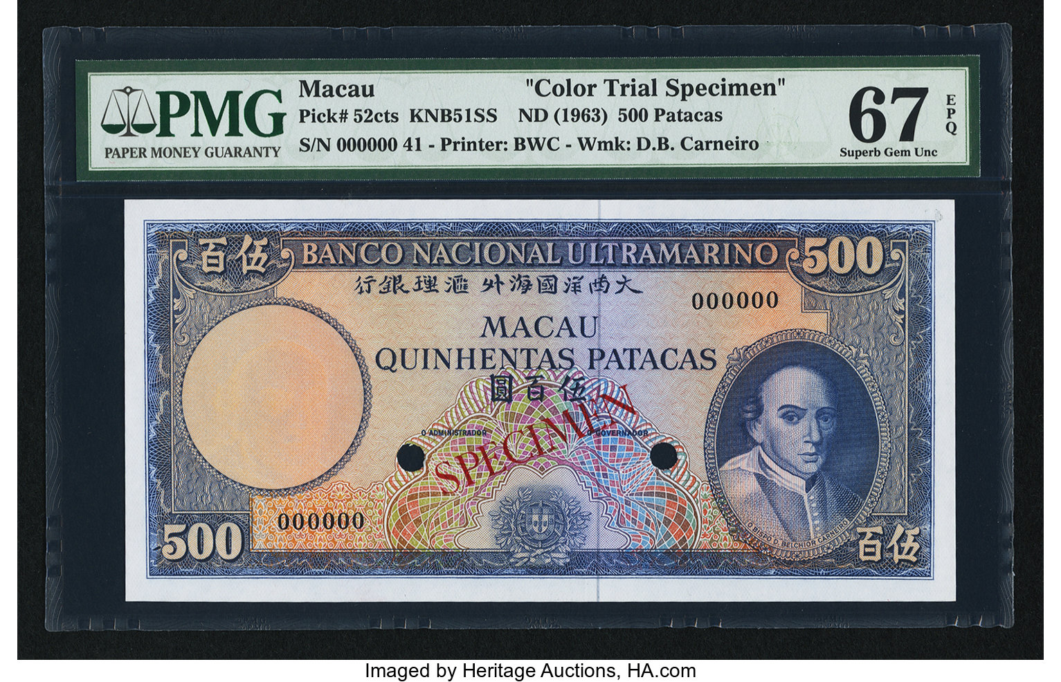 image for: Macau  500 patacas (B053t)