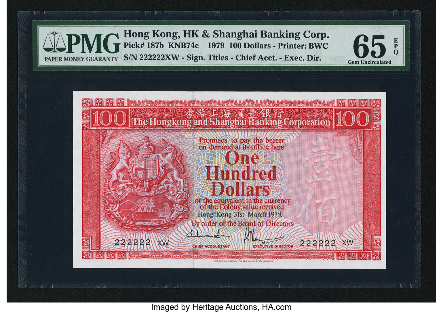 image for: Hong Kong  100 dollars (B668bs)