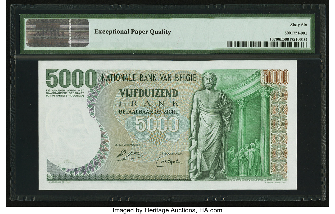 image for: Belgium  5,000 francs (B584as)