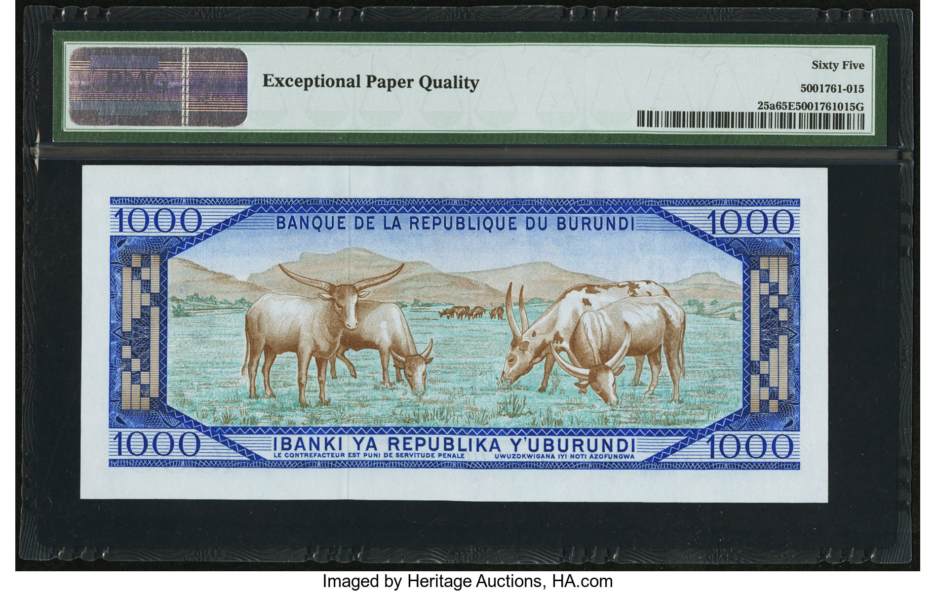 image for: Burundi  1,000 francs(B212b)