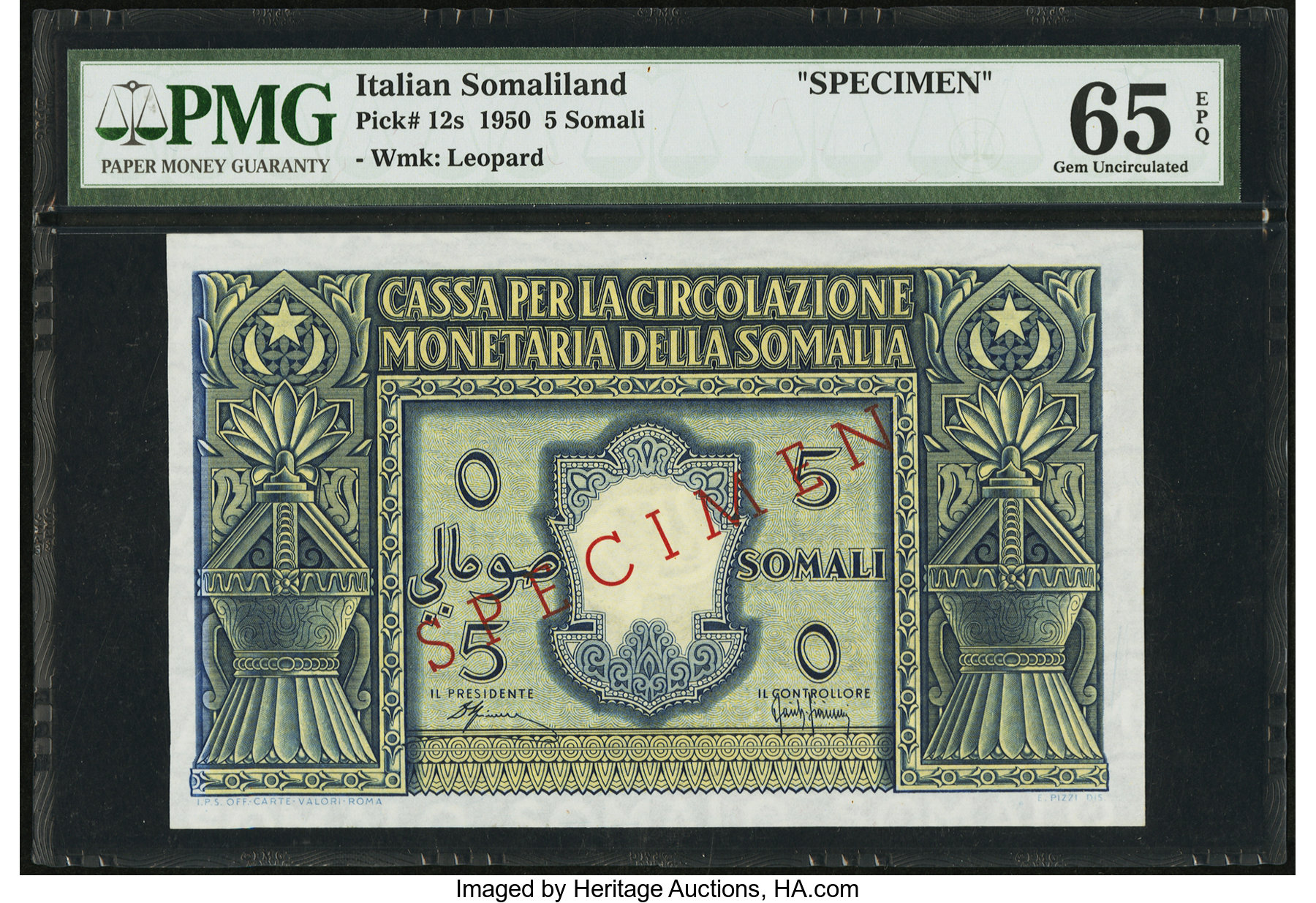 image for: Italian Somaliland  5 somali(B302a)