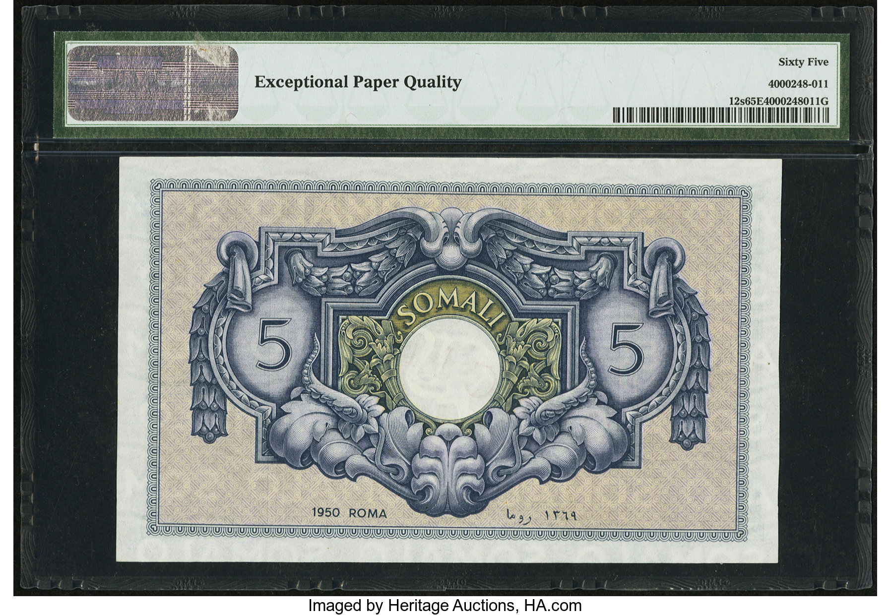 image for: Italian Somaliland  5 somali(B302a)