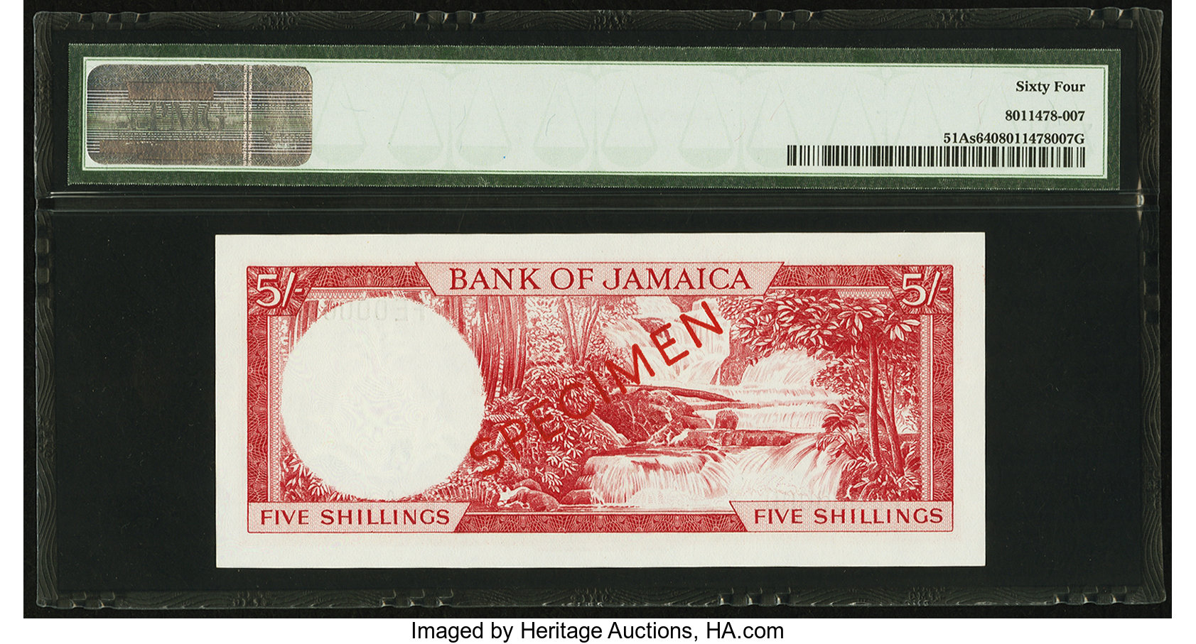 image for: Jamaica  5 shillings (B204b)