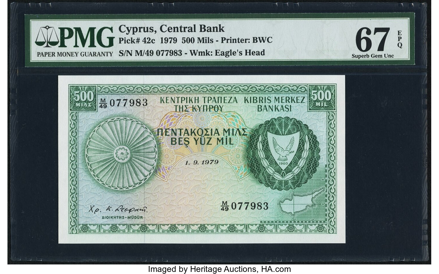 image for: Cyprus  500 mils (B302j)