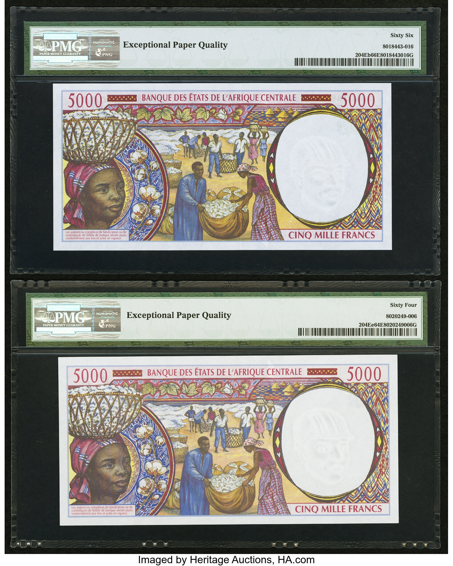 image for: Central African States  5,000 francs (B104Ec)