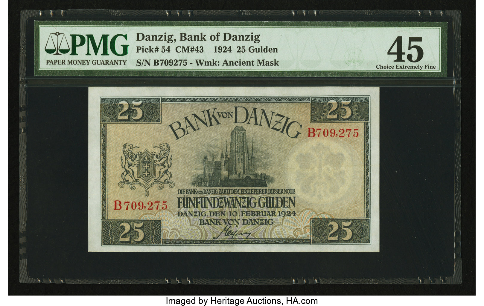 送料無料商品の通販 Bank von Danzig 25 gulden B403as,P54s Horizontal CANCELLED その他