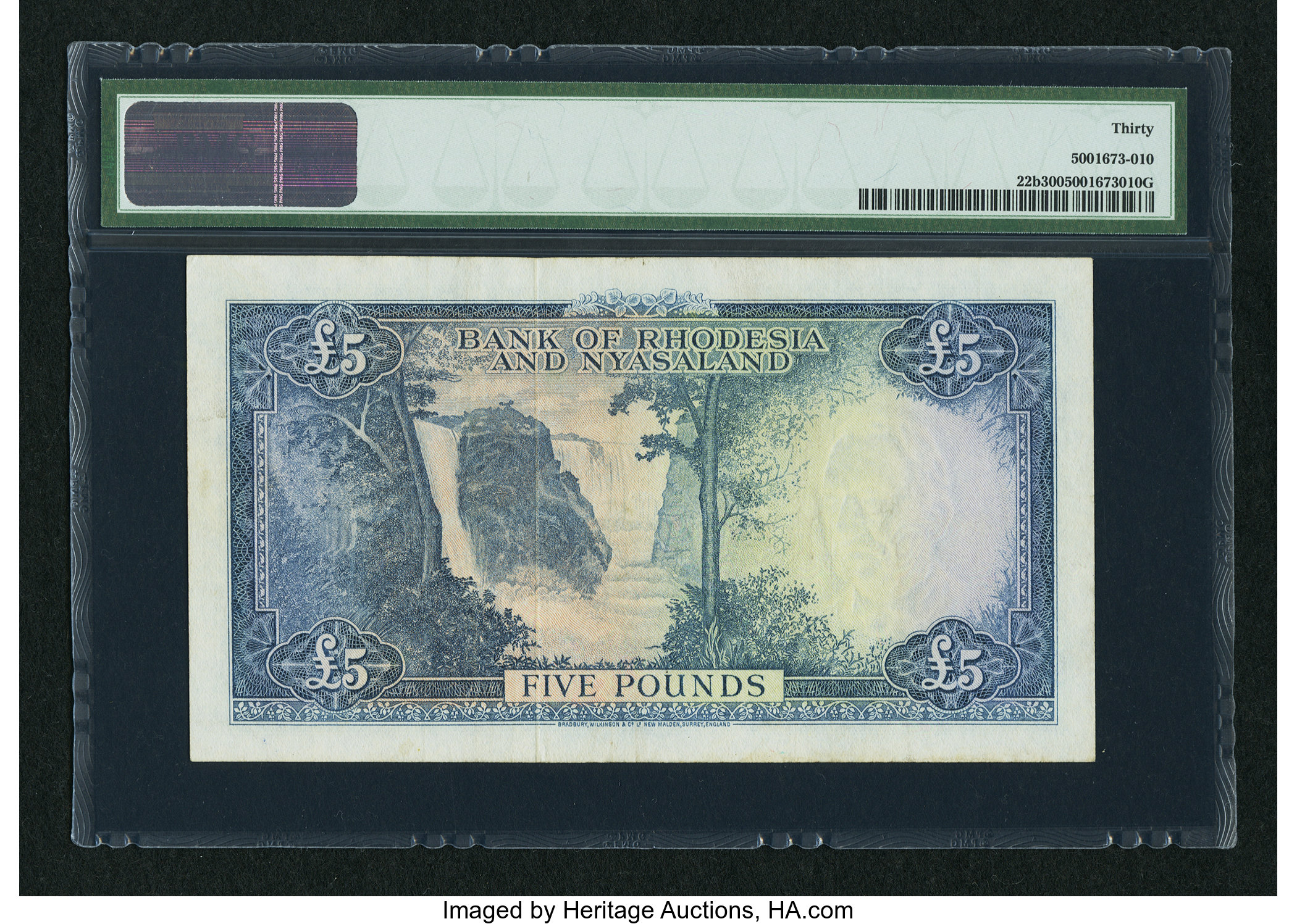 image for: Rhodesia and Nyasaland  5 pounds(B103a1as2)