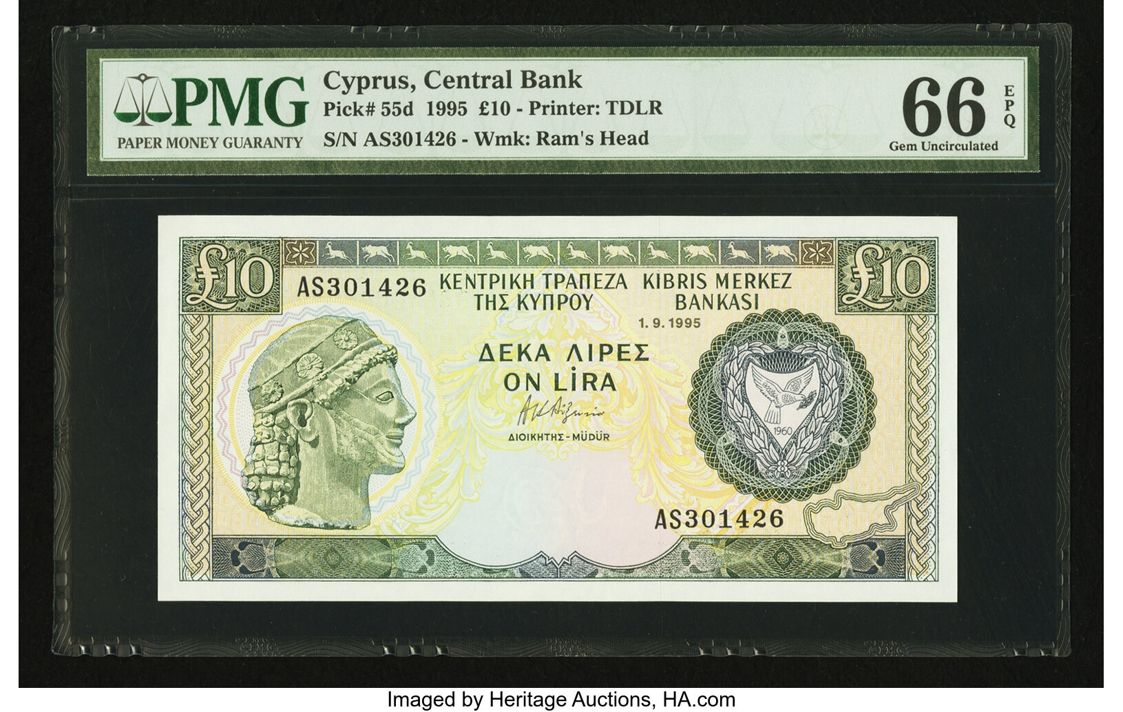 image for: Cyprus  10 pounds (B315c)