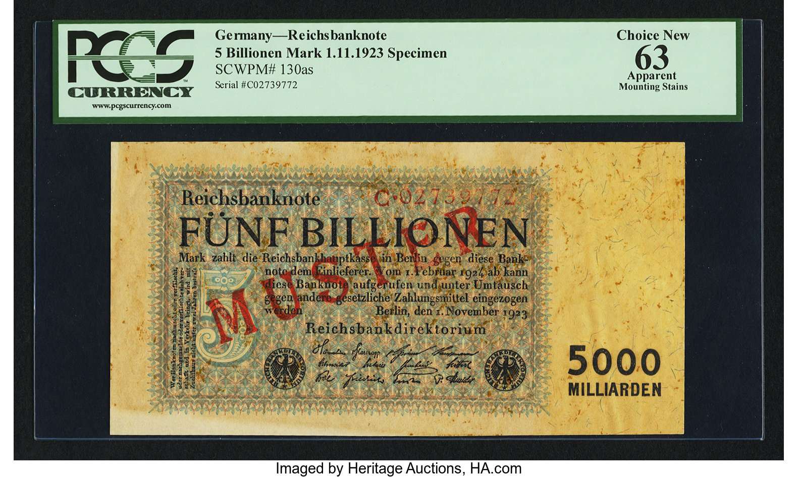 image for: Germany  f?nf billionen / 5000 milliarden (5,000,000,000,000) mark (B298a)