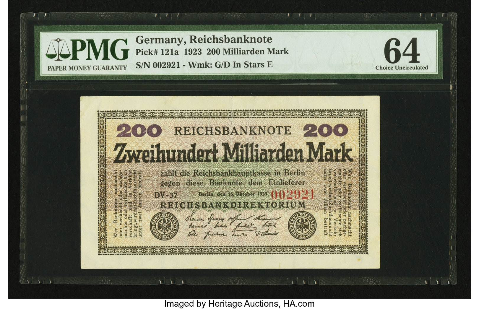 image for: Germany  200 milliarden (200,000,000,000) mark (B289a)