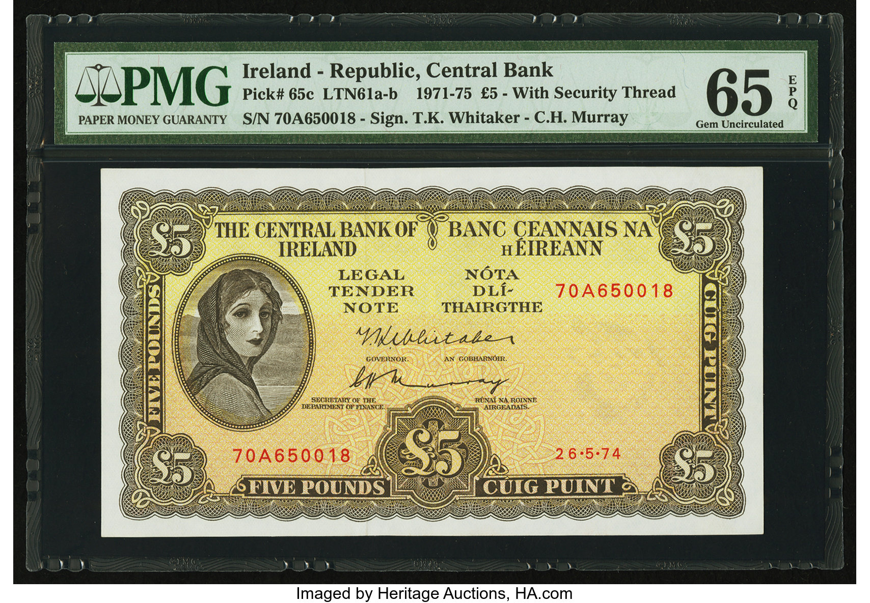 image for: Ireland, Republic of  5 pounds (B210cz)