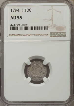 image for: 1794 H10C V-4, LM-4, R.4, AU58 NGC....