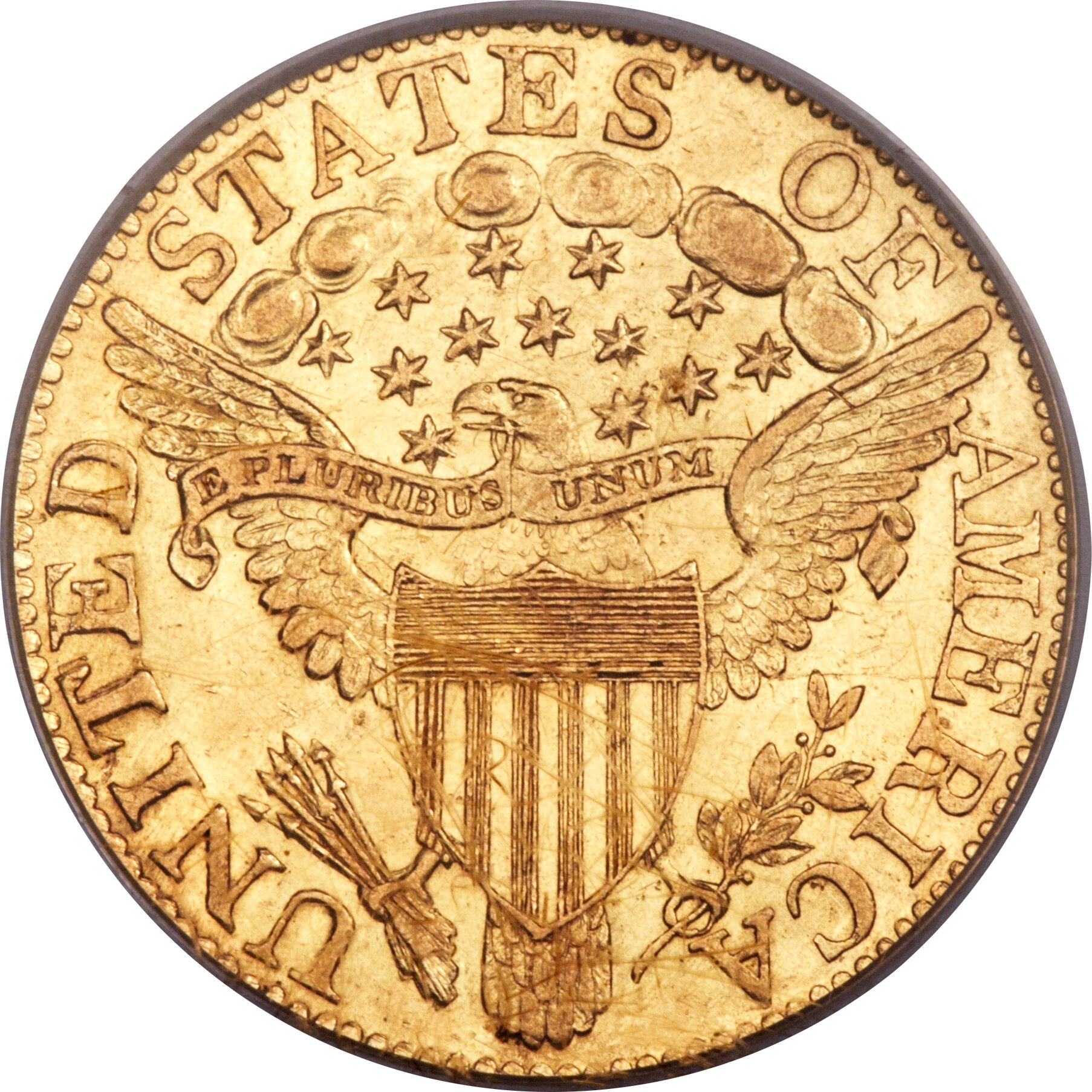 image for: 1803/2 $5 BD-4, R.4, AU58 PCGS....