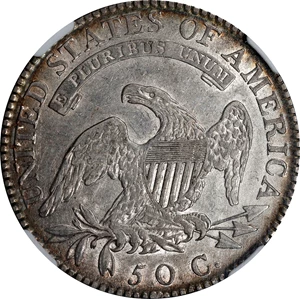 image for: 1819/8 Capped Bust Half Dollar. O-101. Small 9. AU-53 (NGC).