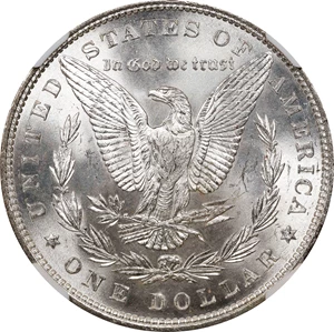 image for: 1888 Morgan Silver Dollar. VAM-16A. Hot 50 Variety. Doubled Die Reverse, Wreath & Gouge. MS-64 (NGC). CAC.