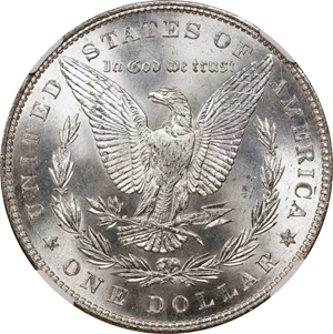 image for: 1888 Morgan Silver Dollar. VAM-16A. Hot 50 Variety. Doubled Die Reverse, Wreath & Gouge. MS-64 (NGC). CAC.