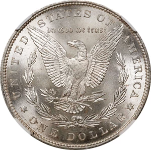 image for: 1888 Morgan Silver Dollar. VAM-16A. Hot 50 Variety. Doubled Die Reverse, Wreath & Gouge. MS-64 (NGC). CAC.