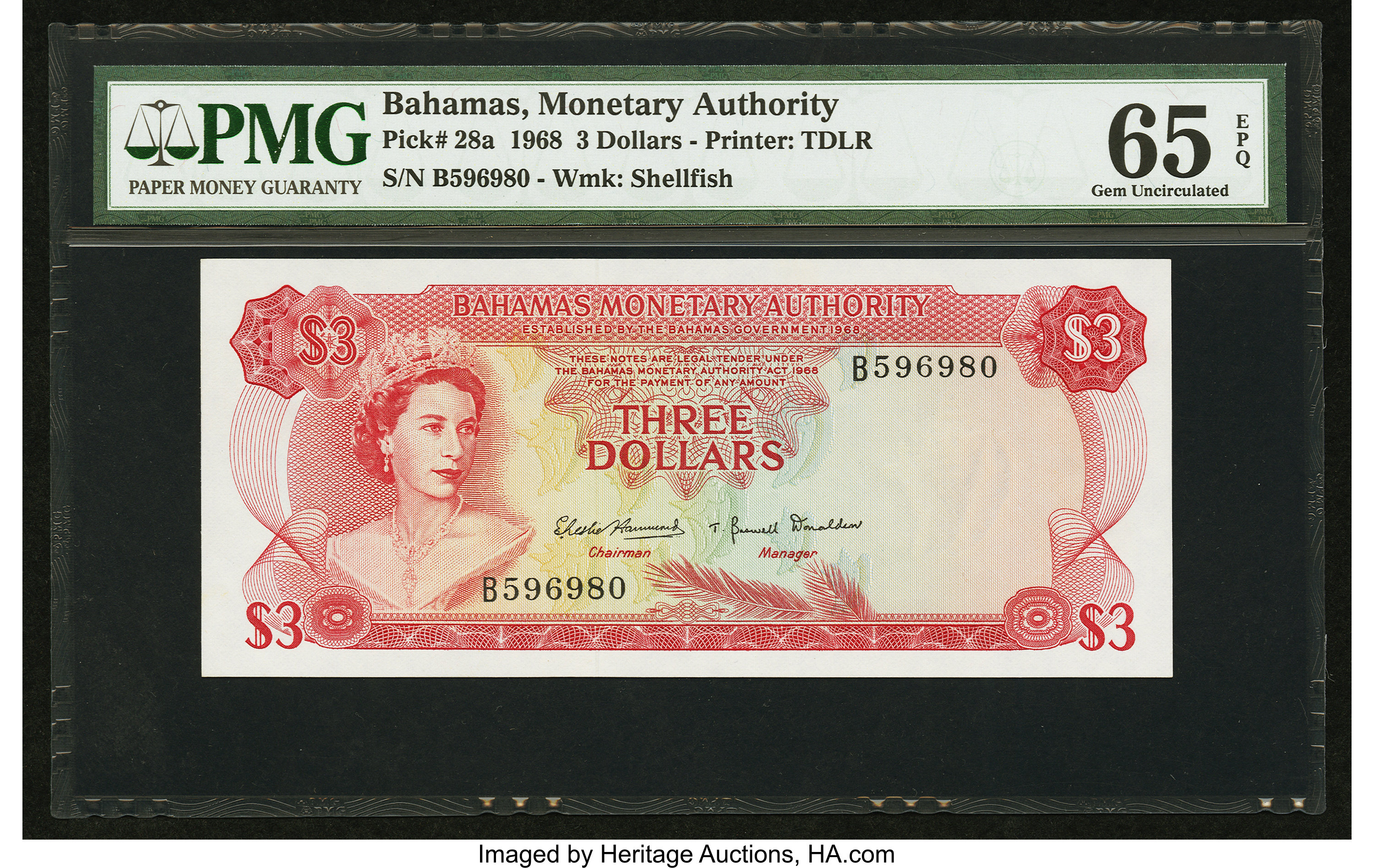 image for: Bahamas  3 dollars (B203as2)