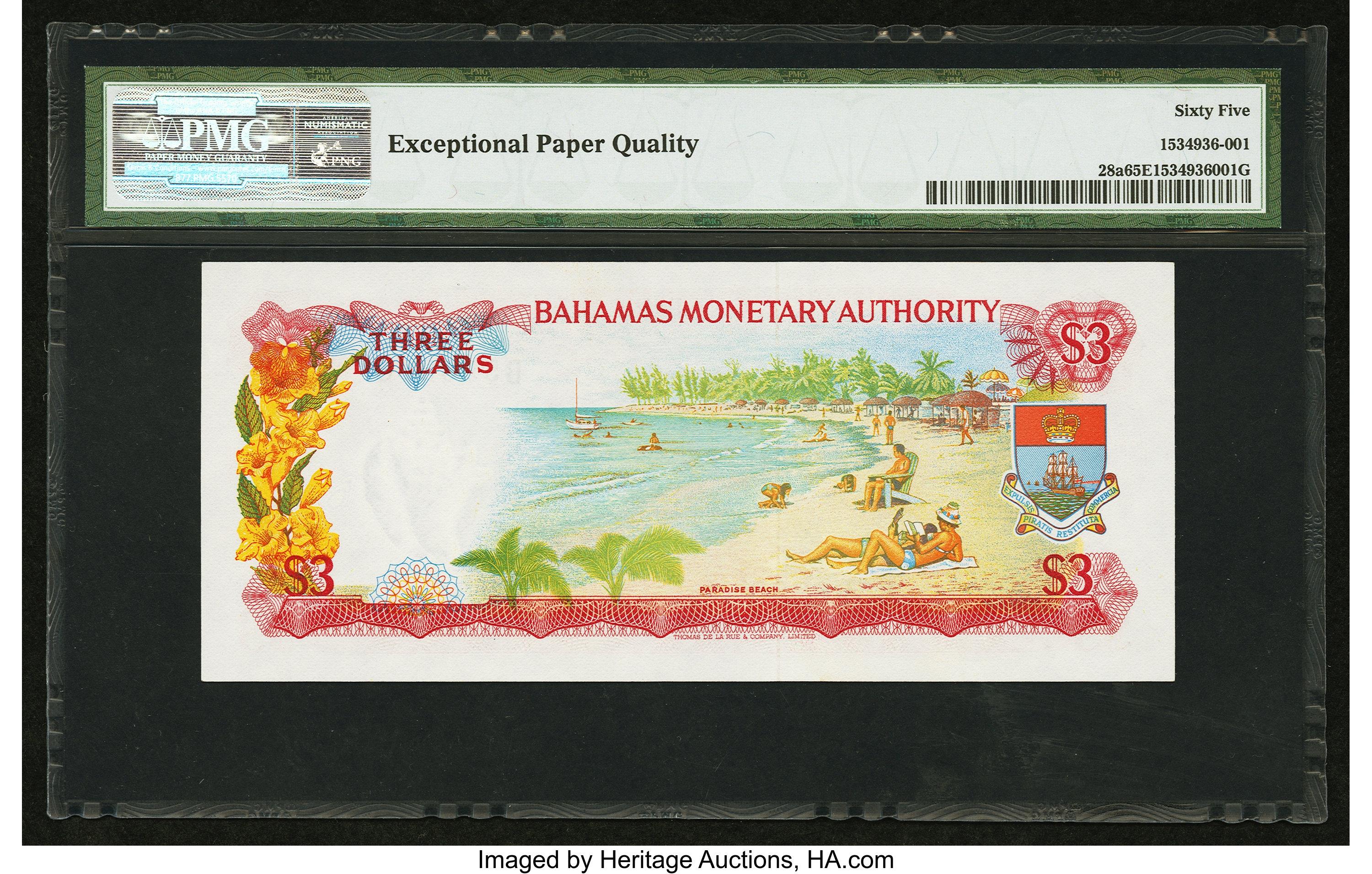 image for: Bahamas  3 dollars (B203a)